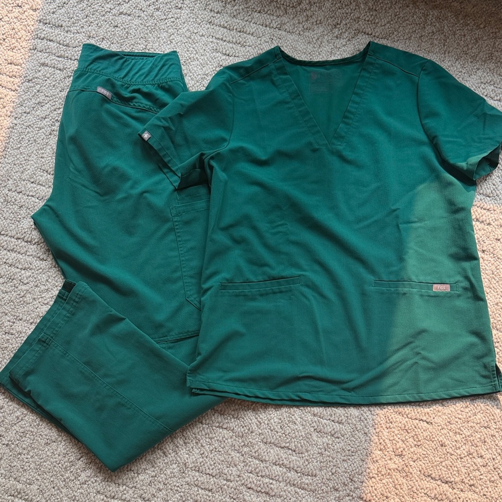 Women’s Figs Teal Scrub top and pants